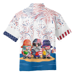 Cute Lovely Gnome Independece Day Hawaiian Shirts, Gnome Hawaii Aloha Beach Shirts, Gnomes Patriotic Lovers Gift