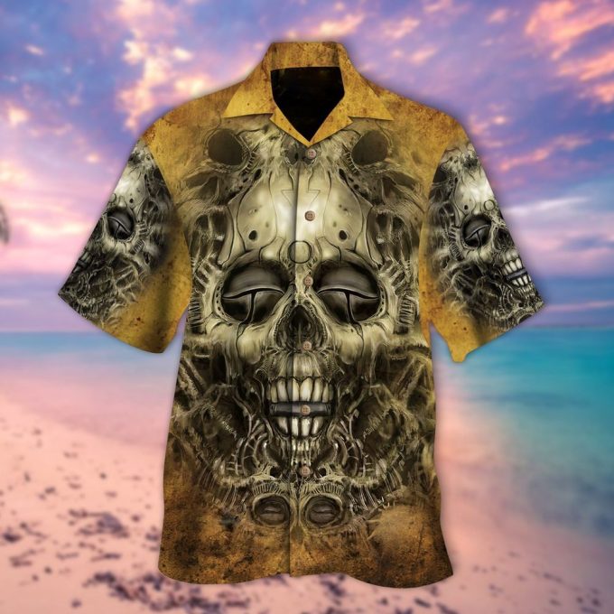 Cute Skull 3D Hawaiian Shirt Short Sleeve, Best Gifts For Skull Lovers