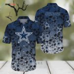 Dalals Cowboys NFL Halloween Aloha Skull 3D Hawaiian Shirt