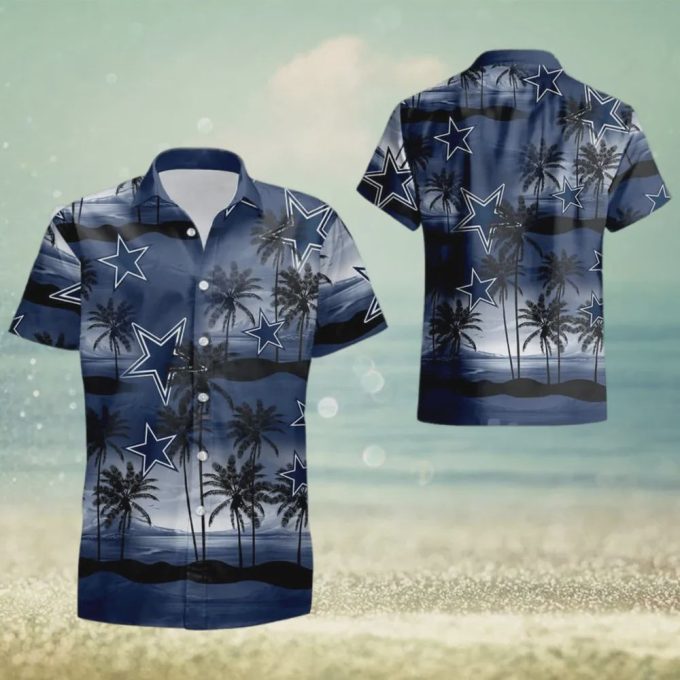 Dallas Cowboys NFL Island Navy Ocean Hawaiian Shirt