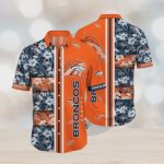 Denver Broncos NFL Tropical Flowers Orange Hawaiian Shirt