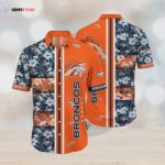 Denver Broncos NFL Tropical Flowers Orange Hawaiian Shirt