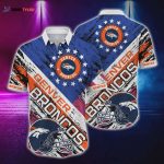 Denver Broncos NFL US Flag Pattern Hawaiian Shirt