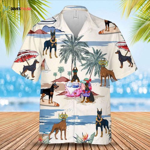 Doberman Pinscher Hawaiian Shirt