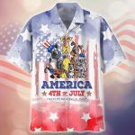 Dog Independence Day 3D Full Printed Hawaiian Shirt For Men And Woman, Happy 4Th Of Jul Hawaii Shirt