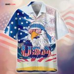 Eagle Usa Independence Day 3D Hawaiian Shirt To My Husband, Patriotic Hawaii Shirt For My Dad 4Th Of Jul Hawaii Shirt