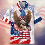 Eagle Usa Independence Day Aloha Hawaiian Shirt For Men And Women, Best 4Th Of July 3D Hawaii Shirt