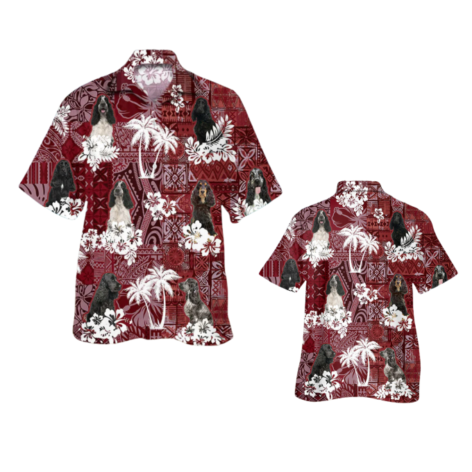 English Cocker Spaniel Hawaiian Shirt, Hawaii Aloha Beach Shirt For Men Women