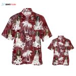 English Springer Spaniel Hawaiian Shirt, Dog Hawaiian Shirt Red Tribal Pattern