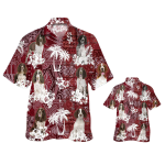 English Springer Spaniel Hawaiian Shirt, Dog Hawaiian Shirt Red Tribal Pattern