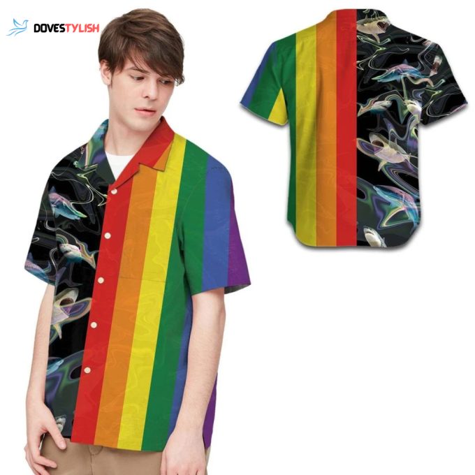 Felacia Lgbt Rainbow Sharks For Lgbtq Community In Daily Life Hawaiian Shirt