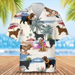 Field Spaniel Summer Beach Hawaiian Shirt, 3D All Over Print Dog In Hawaii Aloha Shirt