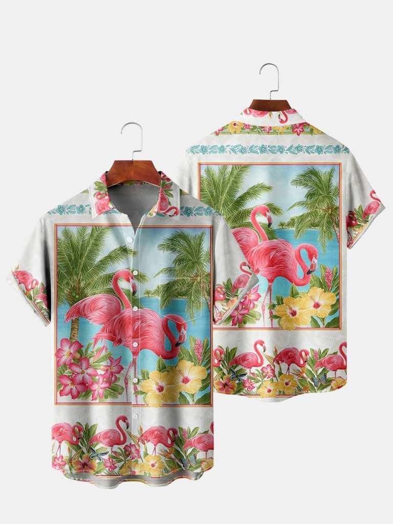 Flamingo Lover Hawaiian Shirt, Aloha Shirt, Summer Hawaiian Shirt, Shirt For Men