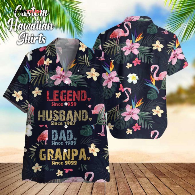 Floral Aloha Legend Husband Dad Papa Unisex Gift Tee 2024Hawaiian Shirt