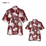 Fox Terrier Hawaiian Shirt, Dog Hawaiian Shirt Red Tribal Pattern