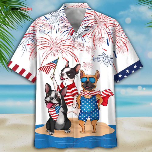 Funny Hawaiian Shirt 4Th Of July, Penguins Hawaiian Shirt Independence Day, Penguin Lover Gifts