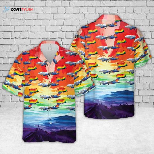 Gay Pride 3D Hawaiian Shirt, Cool LGBT Sunset With Heart Hawaiian Shirt