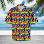 Gay Pride LGBT Hawaiian Shirt, Gift For Couple Gay 3D Shirt