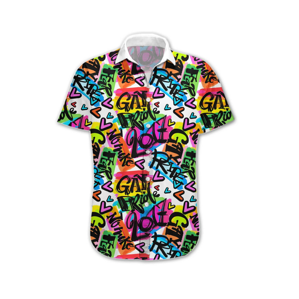 Gay Proud 3D Shirt, Lgbt Pride Design Hawaiian Shirt