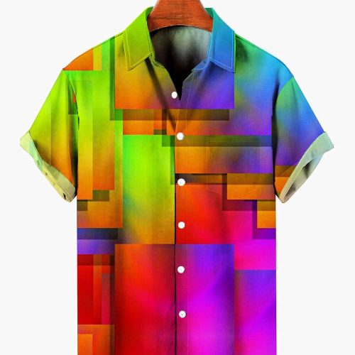 Gay Pride LGBT Hawaiian Shirt, Gift For Couple Gay 3D Shirt