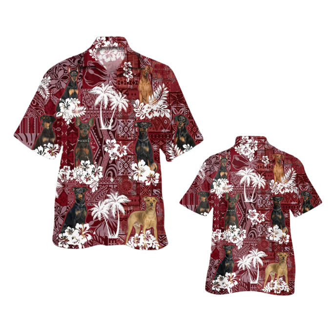 German Pinscher Hawaiian Shirt, Dog Hawaii Shirt Summer Short Sleeve