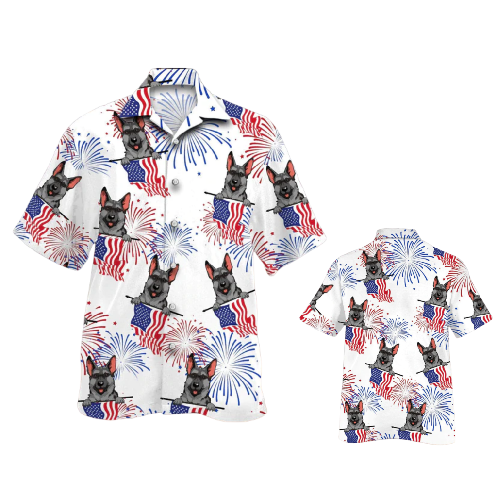 German Shepherds Hawaiian Shirt, Independence Day Is Coming, 4Th Of July Hawaiian Dog Shirt