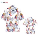 Golden Hawaiian Shirt – Independence Day Golden Hawaii Aloha Shirt, The Fourth Of July Dog Hawaiian Shirt