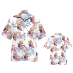 Golden Hawaiian Shirt – Independence Day Golden Hawaii Aloha Shirt, The Fourth Of July Dog Hawaiian Shirt