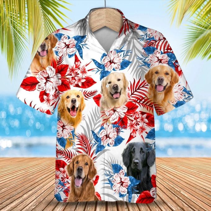 Golden Retriever Hawaiian Shirt, Aloha Beach Shirt For Dog Lover, Summer Cool Hawaii Shirts For Adult