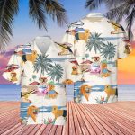 Golden Retriever Summer Beach Hawaiian Shirt, Short Sleeve Dog Full Print Aloha Beach Shirt For Dog Lovers