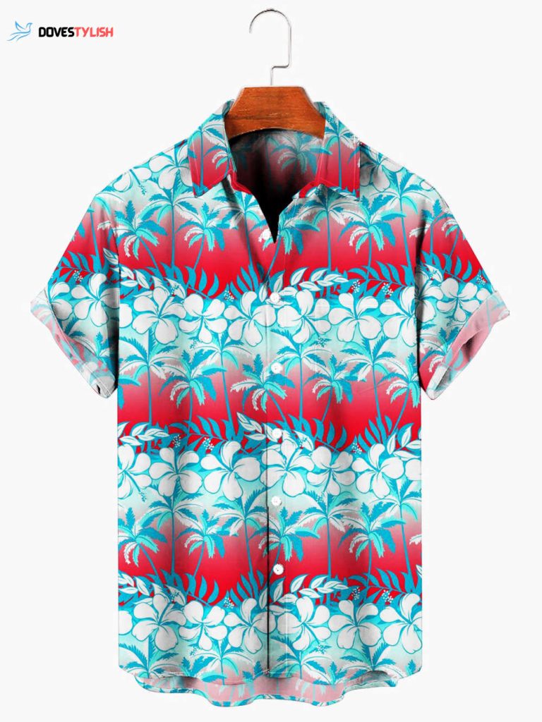 Gradient Hawaiian Shirt, Aloha Shirt For Summer Vibes, Cool Hawaiian Shirt, Beach Shirt