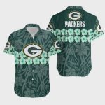 Green Bay Packers Flower And Logo Hawaiian Shirt