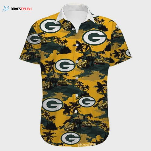 Green Bay Packers NFL Logo Pattern Hawaiian Shirt