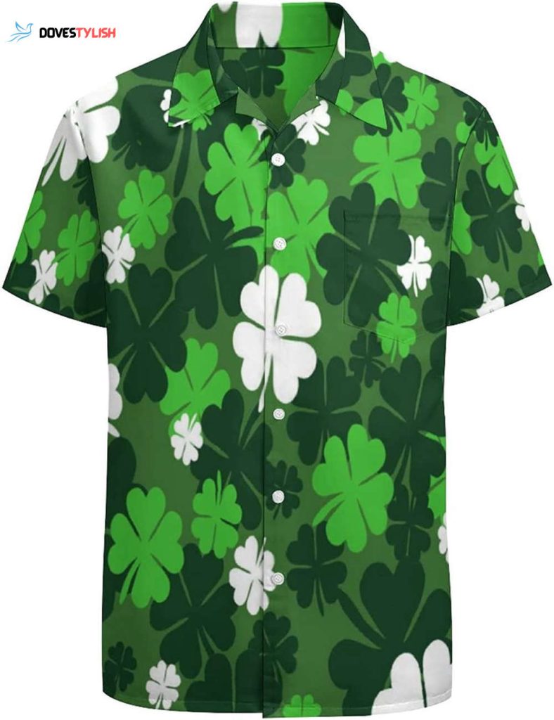 Green Clover Hawaiian Shirt Full Printed Clover Shirt