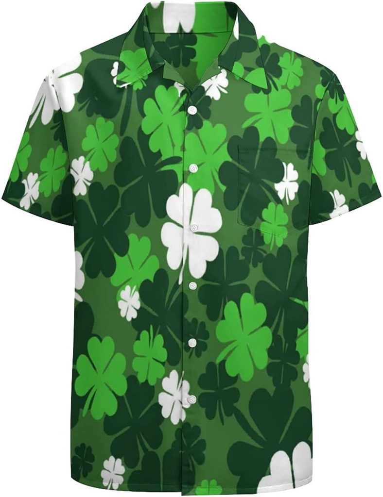 Green Clover Hawaiian Shirt Full Printed Clover Shirt