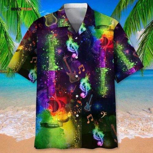 Green Hawaiian Shirt Four Leaf Clover Shirt Patrick’s Day Aloha Shirt