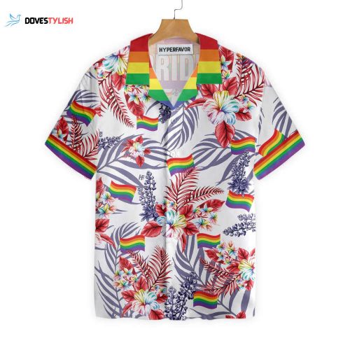 Hawaiian LGBT Shirt, Vivid Pride LGBT Bluebonnet Design Hawaiian Shirt