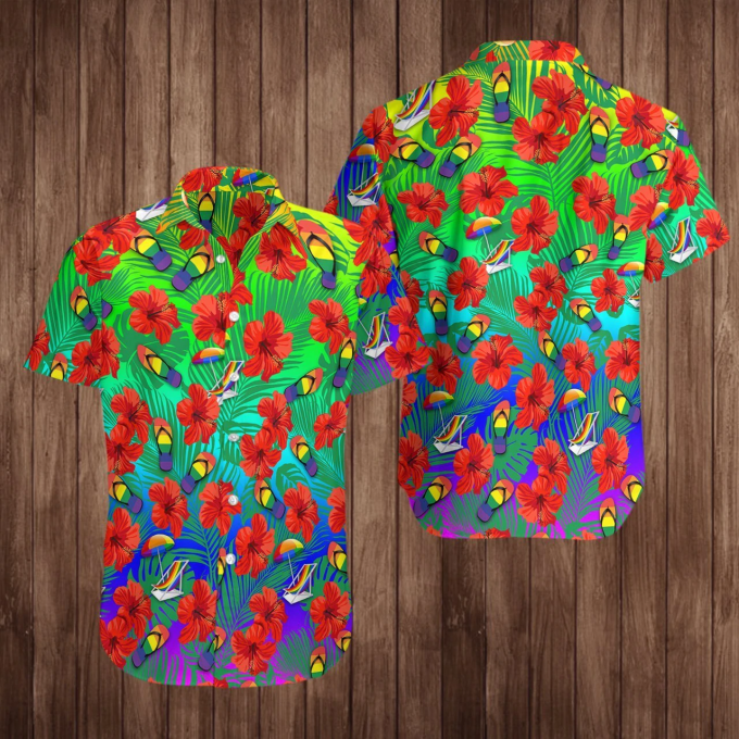 Hawaiian Pride Shirt, Hawaiian Shirt For Women, Bisexual Hawaiian Shirt, Hawaiian Shirts Gay