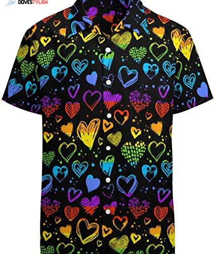 Hawaiian Shirt 3D For Pride Month, Rainbow Lgbt Print Summer Hawaiian Shirts Beach Shirts Gift For Lesbian Gaymer