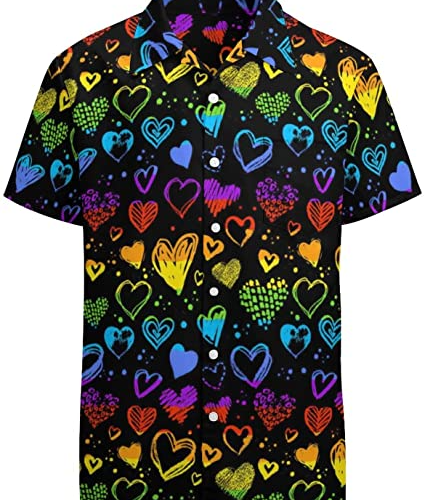 Hawaiian Shirt 3D For Pride Month, Rainbow Lgbt Print Summer Hawaiian Shirts Beach Shirts Gift For Lesbian Gaymer