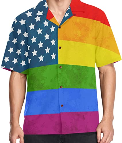 Hawaiian Shirt Gay, Hawaiian Pride Shirts, Lgbt Hawaiian Shirt, Gay Pride Hawaiian Shirt