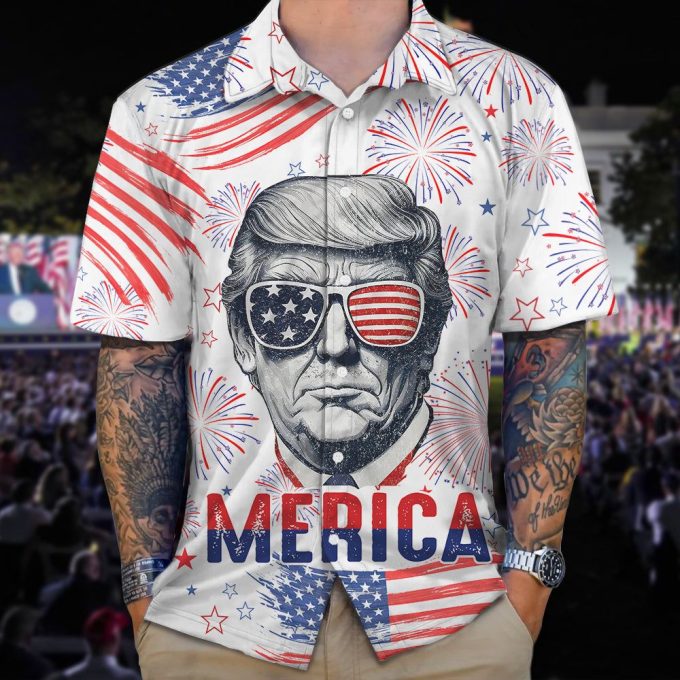 Independence Day American Trump Hawaii Shirt – Funny Hawaii Shirt