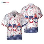 Independence Day Gnome Hawaiian Shirts, Gnome Usa 3D All Over Printed Hawaiian Shirt Short Sleeve, Hawaii Shirt Men