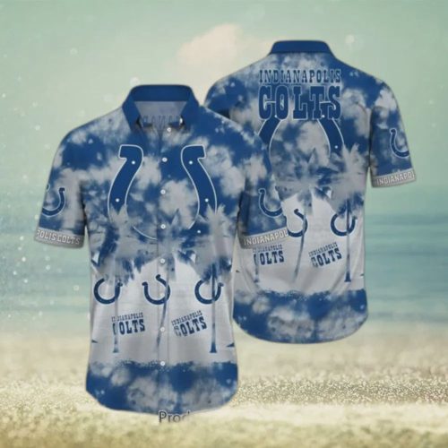 Indianapolis Colts Tropical Pattern Graphic Hawaiian Shirt