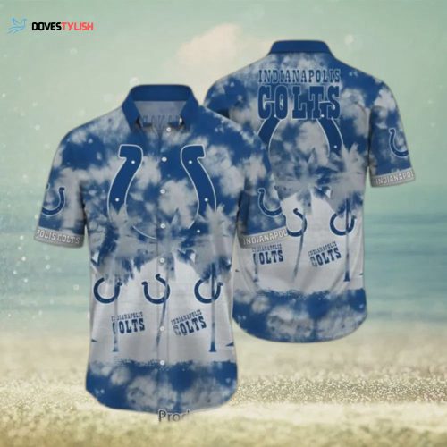 Indianapolis Colts Tropical Pattern Graphic Hawaiian Shirt