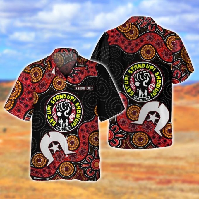 Indigenous Art 2022 3D Hawaiian Shirt, Indigenous Hawaiian Shirts, Naidoc Hawaiian Shirt