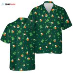 Irish Flag St Patrick’s Day Hawaiian Shirt, Short Sleeve Hawaiian Shirts For Men