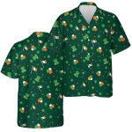 Irish Flag St Patrick’s Day Hawaiian Shirt, Short Sleeve Hawaiian Shirts For Men