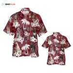 Irish Wolfhound Hawaiian Shirt, Dog Hawaiian Shirt Short Sleeve Red Tribal Pattern