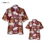 Labradoodle Hawaiian Shirt, Dog In Hawaii Shirt Red Tribal Pattern